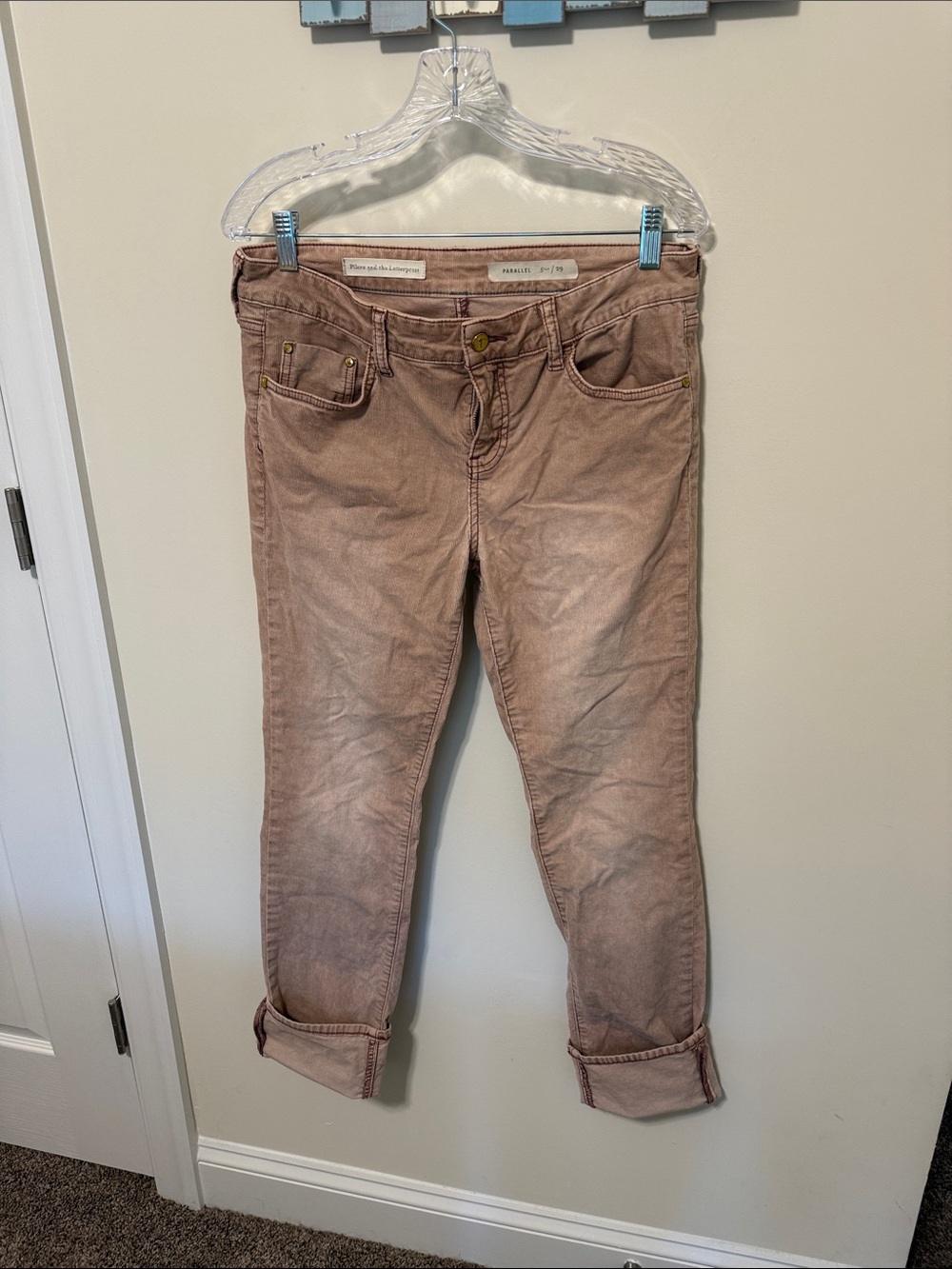 Pilcro and the Letterpress Anthro Parallel Corduroy High-Cuff Pants / Size 29
